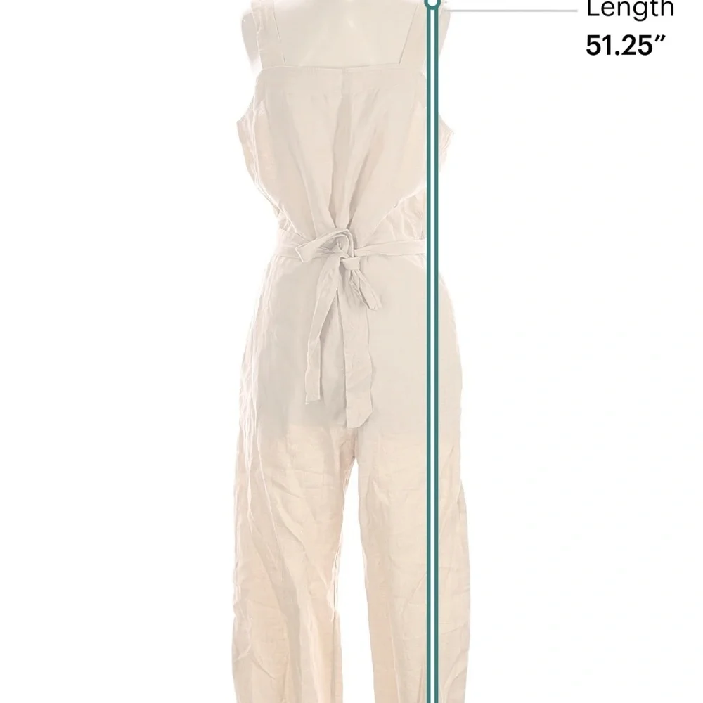 Quince 100% European Linen Jumpsuit in Flax Large - Picture 4 of 7